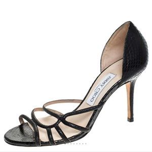 Jimmy Choo Straits Black Sandals Size 8.5